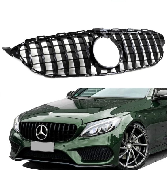 Automaniac A205030 АТРАПА ГРИЛЬ MERCEDES W205 S205 C205 PANAMERICANA GT AMG ЧОРНИЙ ГЛЯНЕЦЬ