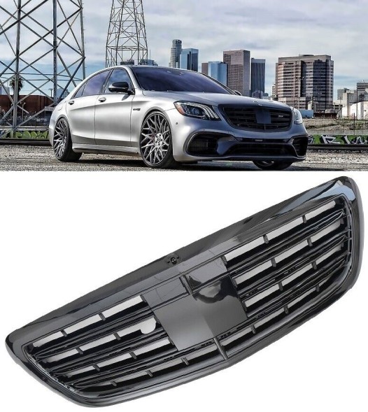 Automaniac A222043 Решітка радіатора Mercedes S-Class W222 ABS чорний глянець