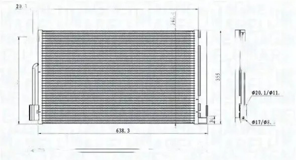 MAGNETI MARELLI 350203611000 Конденсатор радіатора кондиціонування повітря 350203611000
