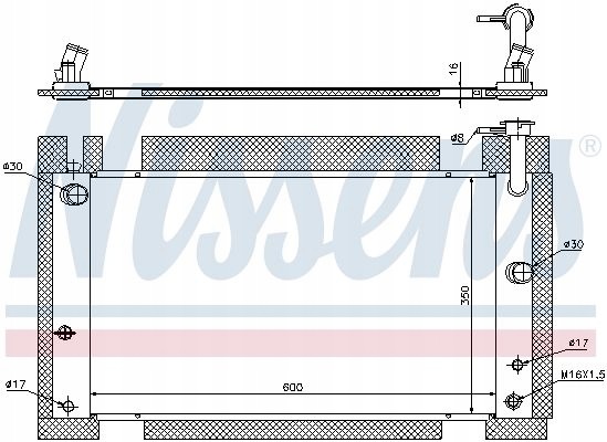 Nissens 646809 Охолоджувач води full alu - nissens 646809