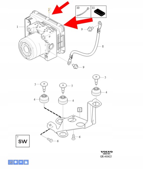 Volvo OE БЛОК КЕРУВАННЯ ABS B4 D4 2.0 VOLVO XC90 2016-2019 90 OEM/OE 31682155