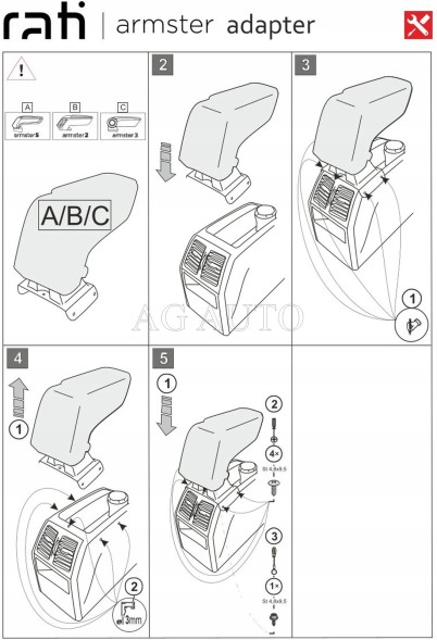Rati 76.V01667 Підлокітник armster 3, opel zafira b, 2005-2007 р.В