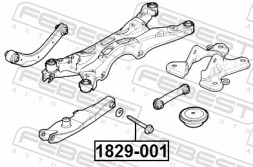 1829 001 FEBEST Болт підвіски з ексцентриком