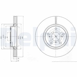 BG4236C DELPHI Диск гальмівний