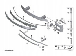 BMW OE BMW G20 7399926 BMW G42 G20 G28 G22 G23 G26 G28 Корпус радіатора правий 5111 7422226