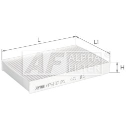 AF5100 ALPHA FILTER Фільтр салону