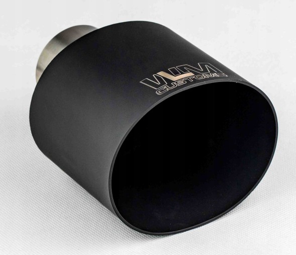 WLM Customs WLM-BLK-OW-105x150 Наконечник вихлопу овальний WLM Customs Black 105x150