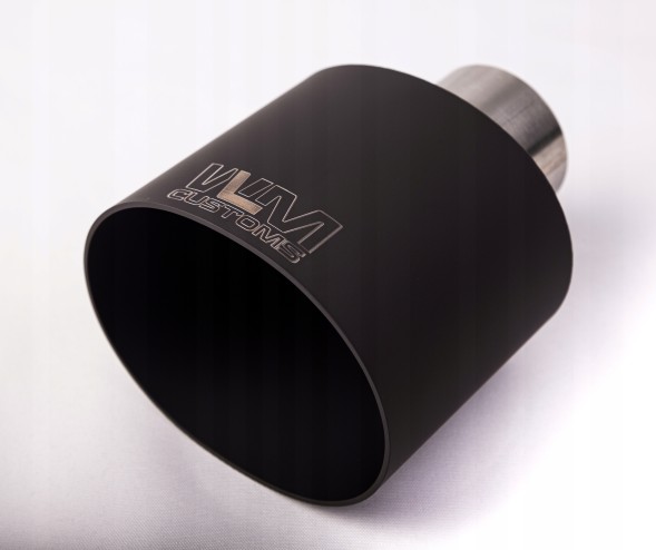 WLM Customs WLM-BLK-OW-105x150 Наконечник вихлопу овальний WLM Customs Black 105x150