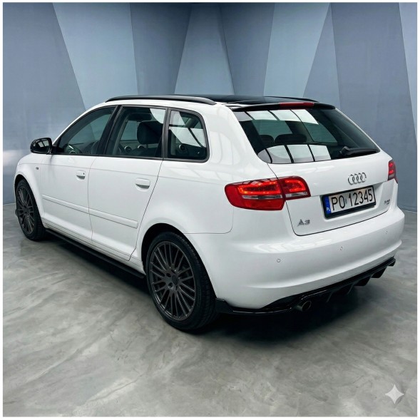 Китай Dokładki boczne AUDI A3 8P S LINE 2004-2013 Накладки на пороги AUDI A3 8P S LINE 2004-2013 Чорний глянець Бокові пороги