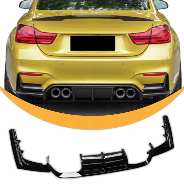 Китай Dyfuzor Dokładka BMW M4 F82 F83 M3 F80 Дифузор BMW M4 F82 F83 M3 F80 Чорний Глянець Накладка Заднього Бампера MP