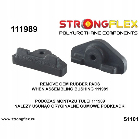 Strongflex 116251A/STRONGFLEX Втулки передньої балки підвіски (салазок) Mercedes CL C140 S W140 STRONGFLEX