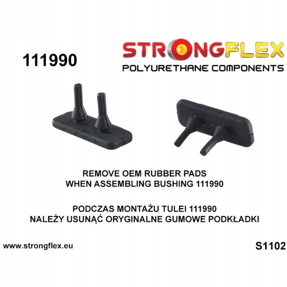 Strongflex 116251A/STRONGFLEX Втулки передньої балки підвіски (салазок) Mercedes CL C140 S W140 STRONGFLEX