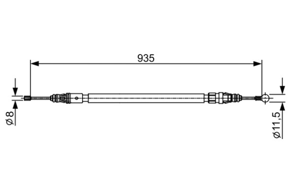 1987482430 BOSCH ТРОС ГАЛЬМIВНИЙ ЛIВИЙ