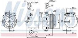 Nissens 89133 Компресор компресора кондиціонера 89133 nissens