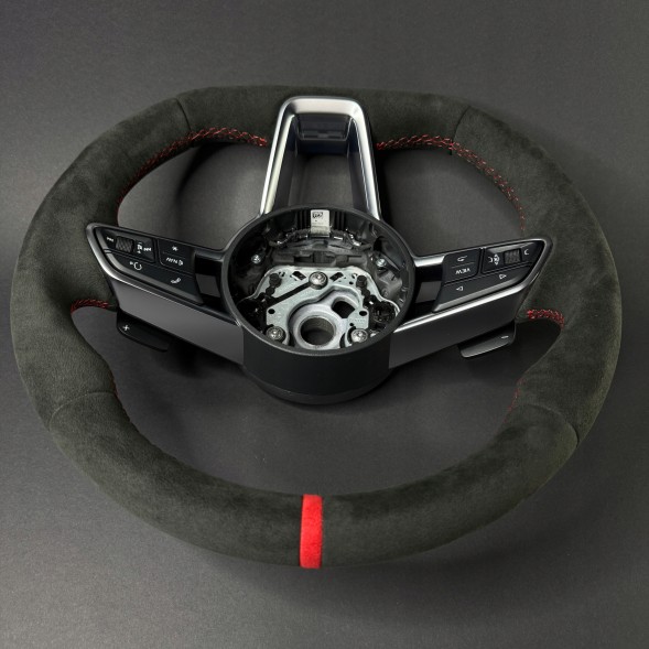 Audi OE 8S0419091E 1KT Кермо Audi TT TTS TTRS 8S0 з алькантари, червона нитка, пелюстки