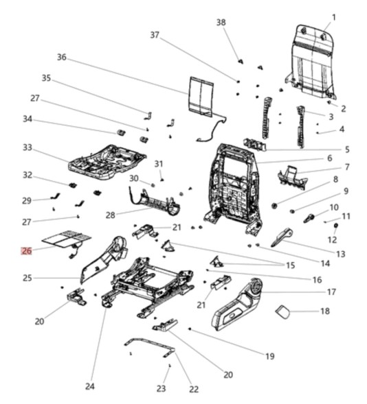Jeep OE Підігрів сидіння MOPAR для Jeep Compass OE 4610076AA