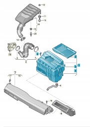 Volkswagen OE VW Polo 2G0 корпус повітряного фільтра 2Q0129607L