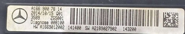 Mercedes-Benz OE A1669007814-MERC MERCEDES CLA W117 Монітор Дисплей Екран LCD Navi 1669007814