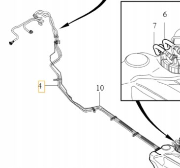 Volvo OE 31432566 Volvo c30 c70 v40 s40 v50 зворотний паливний шнур 1.6d, 2.0d oe