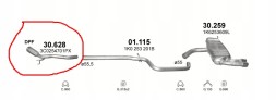 CHINA 30.628 ANT Audi a3 seat altea leon toledo 1.9 2.0d bkc bxe ремонтний патрубок dpf 30.628