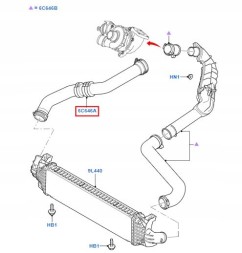 Ford OE 8G916K863AA Труба шланга інтеркулера ford smax / galaxy 2.0л tdci