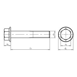 Wurth EN1665-M6X20-8.8-ZNSHL (500 шт.) Гвинт із шестигранною головкою та фланцем EN 1665, сталь 8.8, оцинкований, н