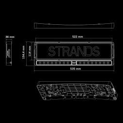 PURELUX LED BAR PANEL RAMKA TABLICY REJESTRACYJNEJ NUUK D-LINE 9600Lm / 54 cm 108W HS21179 LED БАЛКА ПАНЕЛЬ РАМКА НОМЕРНОГО ЗНАКУ NUUK D-LINE 9600Lm / 54 см 108W