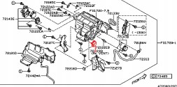 Subaru OE 72131AJ030 Двигун управління припливною заслінкою обігрівача subaru legacy outback 09-14