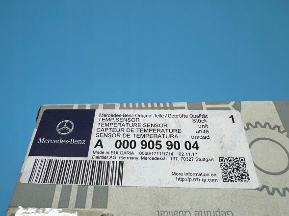 Mercedes-Benz OE 0009059004, A0009059004, A-000-905-90-04 ДАТЧИК ТЕМПЕРАТУРИ ВИХЛОПУ MERCEDES-BENZ OE A0009059004