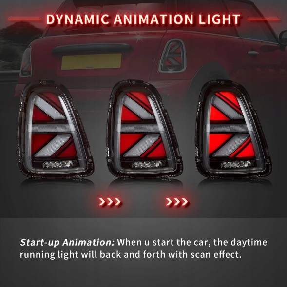 VLAND 5102913E LDMC.. MHM Комплект задніх ліхтарів Vland Full Led Tuning Black для Mini Cooper r56 r57 r58 r59 z24