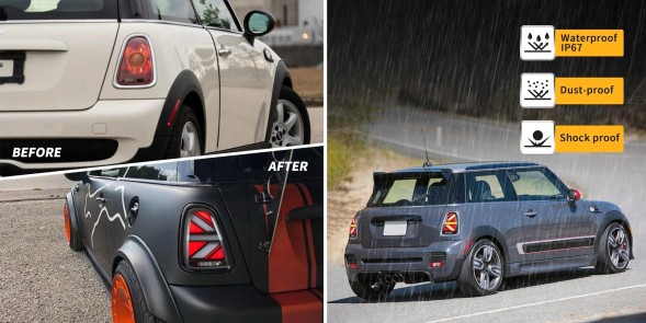 VLAND 5102913E LDMC.. MHM Комплект задніх ліхтарів Vland Full Led Tuning Black для Mini Cooper r56 r57 r58 r59 z24