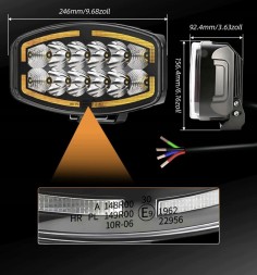 Китай 958L-SL-PARA-WWJ-CO CO LIGHT 2 x 10-дюймова світлодіодна фара 12/24 В, 150 Вт, для вантажівок, тракторів
