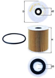 OX175D MAHLE ORIGINAL Фільтр мастил
