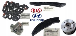 Hyundai OE WB/243212B200/2441025001/244202B000/244312B000/24350/2B010/243502B000 HYUNDAI KIA ГРМ (Газорозподільний Механізм) 2x НАПРЯМНА НАПИНАЧ ЛАНЦЮГ + ШЕСТЕРНЯ ФАЗ ГРМ