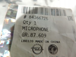 Opel OE 84366725 84 36 67 2 5 МІКРОФОН СТЕЛІ ОПЕЛЬ ЗАФІРА C 84366725