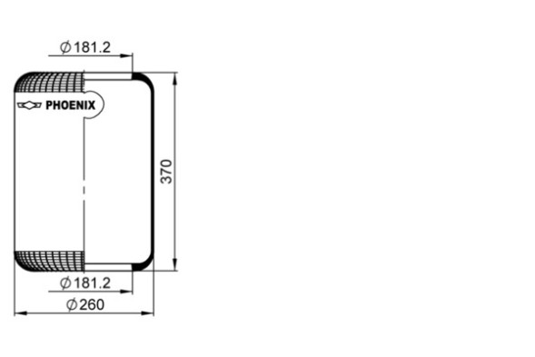 AD BRAKE VIC-128667 Пневматичний ресивер (повітряна подушка) 1 E 26 A для IKARUS; IRISBUS BOVA FUTURA,
