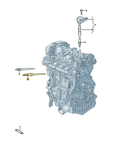 VOLKSWAGEN OE СВІЧКА РОЗЖАРЮВАННЯ З ДАТЧИКОМ ТИСКУ 03L905061M