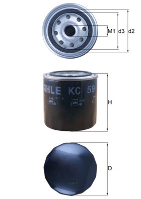 KC59 MAHLE ORIGINAL Фільтр палива