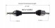 GSP NCV12053 ПРИВОДНА ПІВВІСЬ ПЕРЕДНЯ ЛІВА CHRYSLER PACIFICA 2004-2006