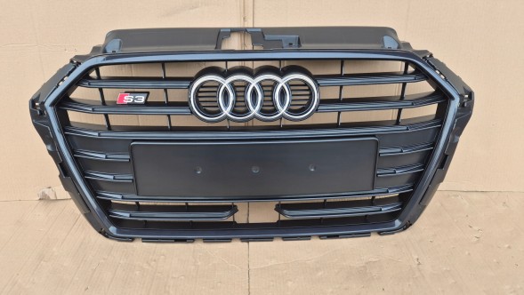 Audi OE GRILL AUDI S3 8V LIFT 2016-2020 POD RADAR ACC WERSJA BLACK Муляж решітки радіатора GRILL Audi S3 8V LIFT 16-20 з радаром OE 8V3853651AE!