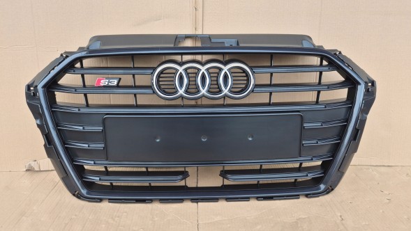 Audi OE GRILL AUDI S3 8V LIFT 2016-2020 POD RADAR ACC WERSJA BLACK Муляж решітки радіатора GRILL Audi S3 8V LIFT 16-20 з радаром OE 8V3853651AE!