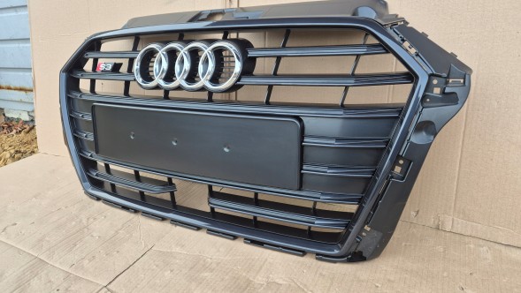 Audi OE GRILL AUDI S3 8V LIFT 2016-2020 POD RADAR ACC WERSJA BLACK Муляж решітки радіатора GRILL Audi S3 8V LIFT 16-20 з радаром OE 8V3853651AE!