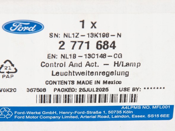 Ford OE NL1B-13C148-CG Модуль управління фарами ford куга 24- oe