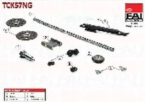 FAI AutoParts TCK57NG Комплект ланцюга грм з зубчастим колесом tck57ng