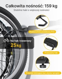 0AMS B0F7RCRRLF Стійка для велосипедів monTEK 5 велосипедів 160 кг, окремо стояча