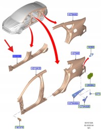 Ford OE 2469359 ПЛИТА- ПОРІГ НАДІВАЄ ЛІВУ СТОРОНУ FORD MONDEO MK5 2014-2022