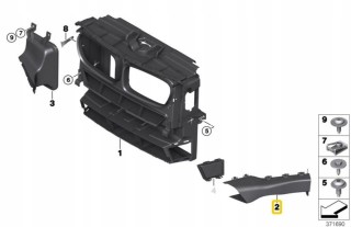 BMW OE 51747378074 BMW X3 F25 X4 F26 Впускний гальмівний диск Повітропровід справа