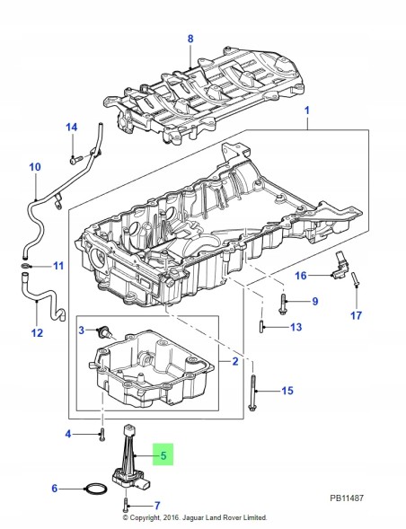 Jaguar OE AJ812432EP AJ812432 8W93-6C624-BG 8W93-6C624-B 8W936C624BG 8W936C624B Датчик рівня оливи JAGUAR XF XJ XK 2.2 3.0 5.0 8W936C624BG AJ812432