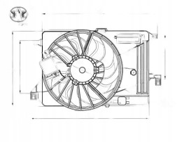 NRF 47964 Вентилятор радіатора з рамою 47964 nrf ford focus