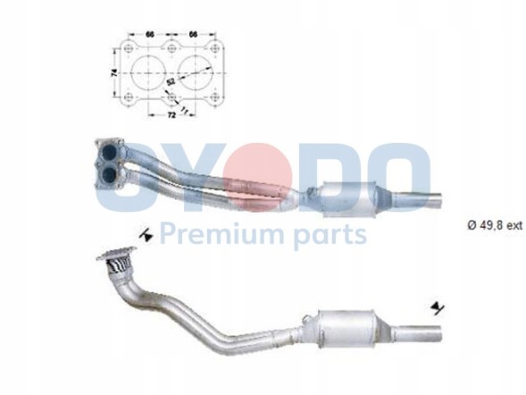Oyodo 10N0013-OYO Oyodo каталізатор audi 10n0013-oyo